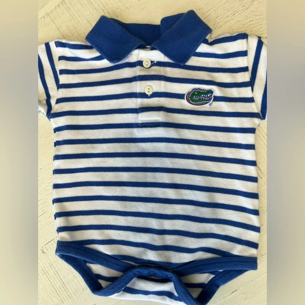 Florida Gators Striped Baby Boy Polo Onesie
